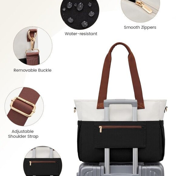 Versatile 15.6 Inch Women's Laptop Tote - Water-Resistant, Lightweight & Stylish - Picture 6 of 9